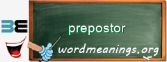 WordMeaning blackboard for prepostor